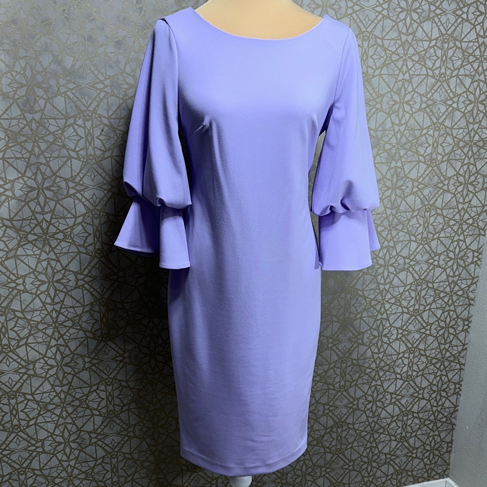Calvin Klein Lavender Long Sleeve Dress - Picture 9 of 16